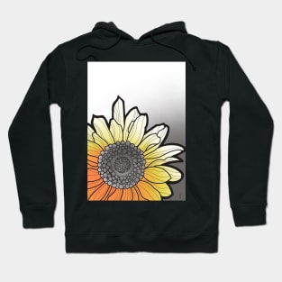 bold style sunflower closeup Hoodie